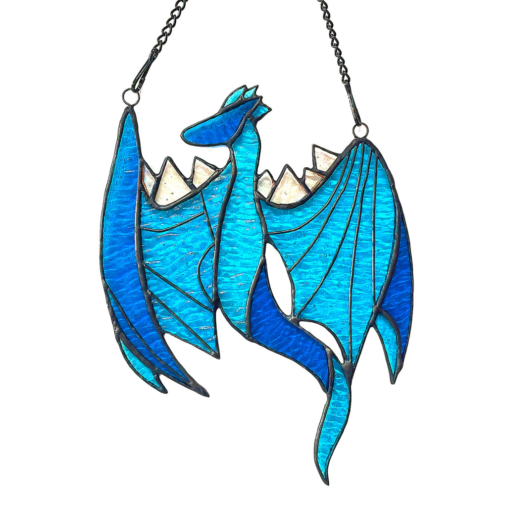 Dragon Suncatcher Stained Glass Hanging - Decorations for Window Wall Garden| Suncatchers Capture The Sunshine and Add Brilliance to Your Home, Gift for Halloween Christmas New Years