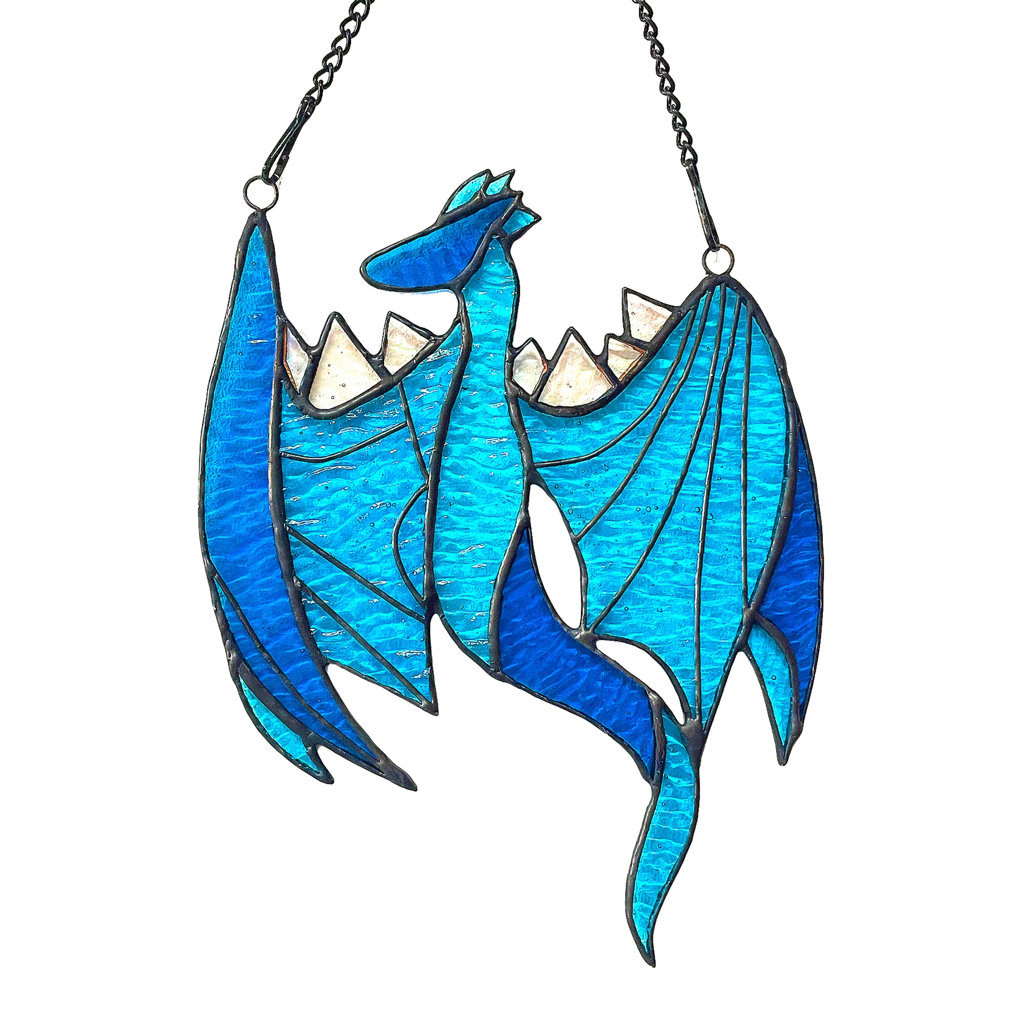 Dragon Suncatcher Stained Glass Hanging - Decorations for Window Wall Garden| Suncatchers Capture The Sunshine and Add Brilliance to Your Home, Gift for Halloween Christmas New Years