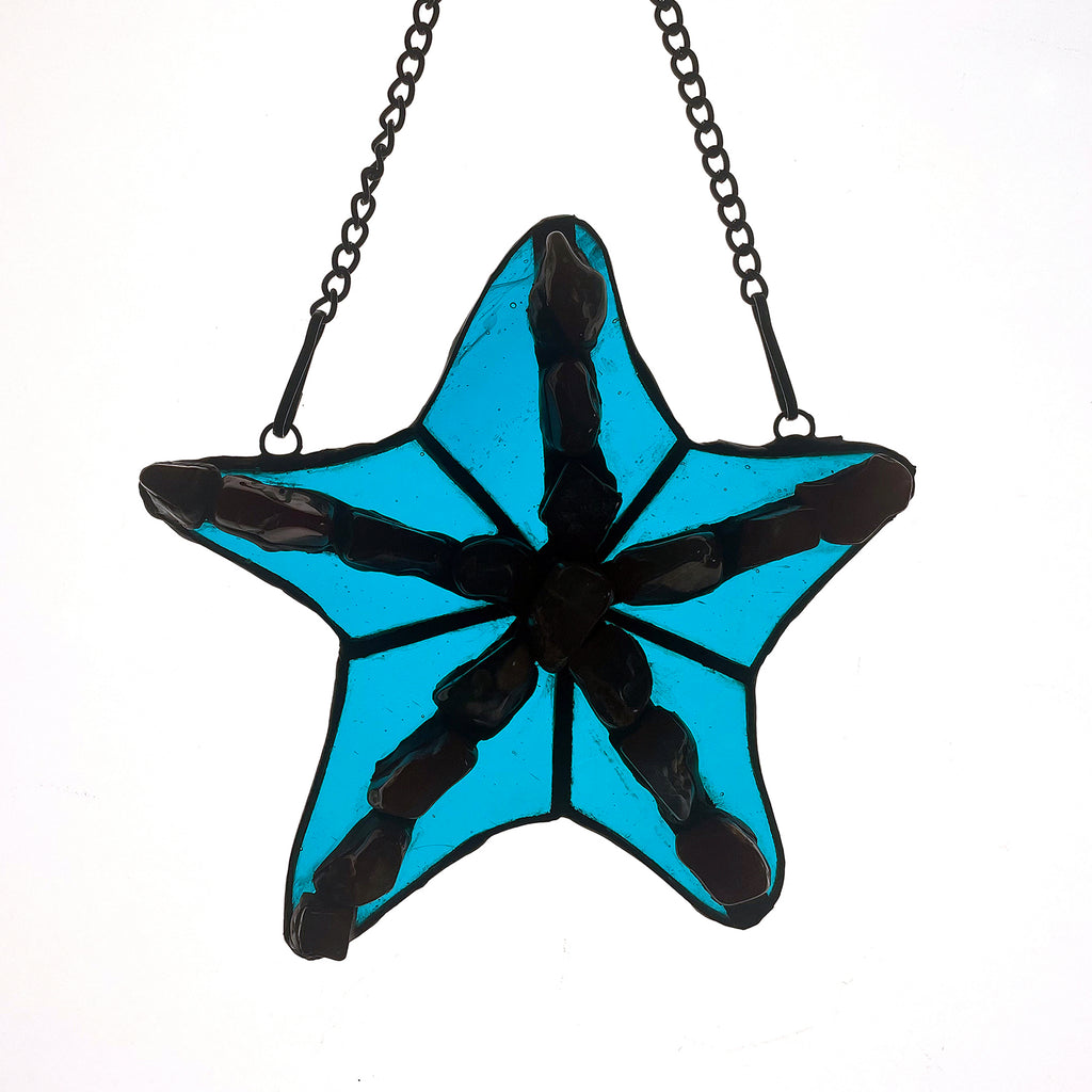 Starfish Stained Glass Suncatcher - Window, Wall, Garden Decor