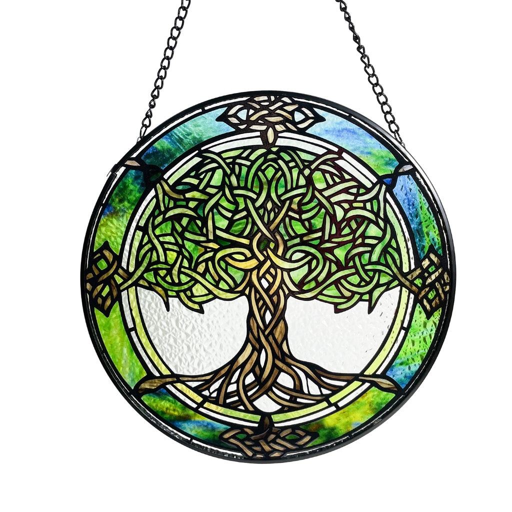 Tree of Life Stained Glass Suncatcher - Window Hanging Décor