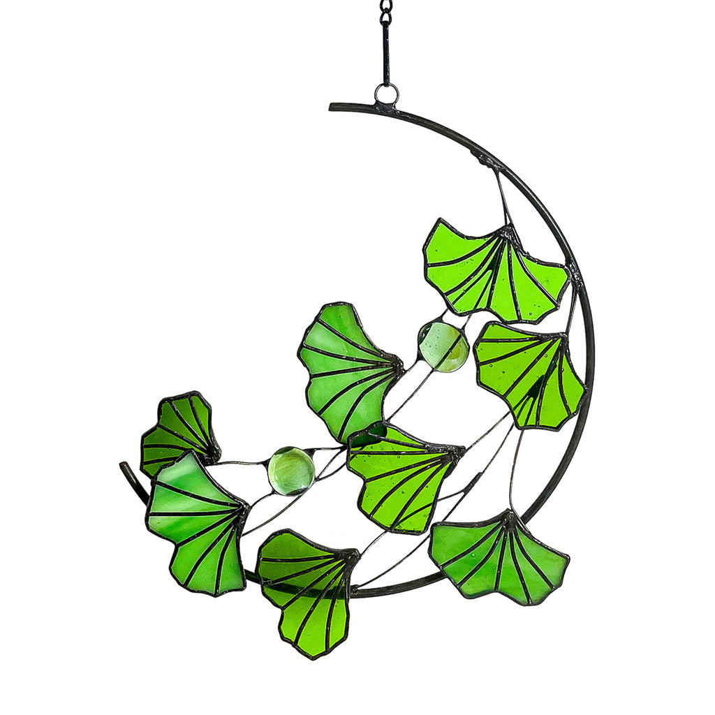 Blue Honeycomb Stained Glass Suncatcher