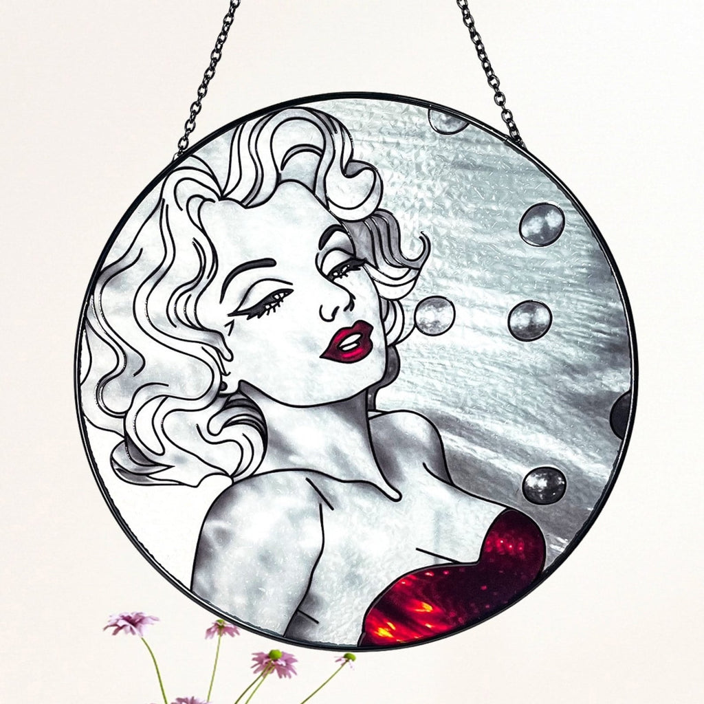 Marilyn Monroe Stained Glass Suncatcher/Window Hanging