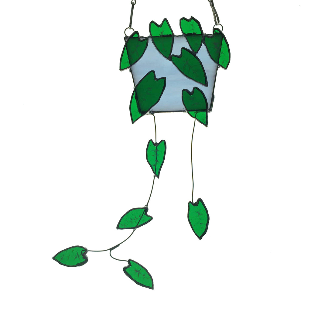 Green Princess Philodendron Stained Glass SunCatcher - Plant Lover's Gift