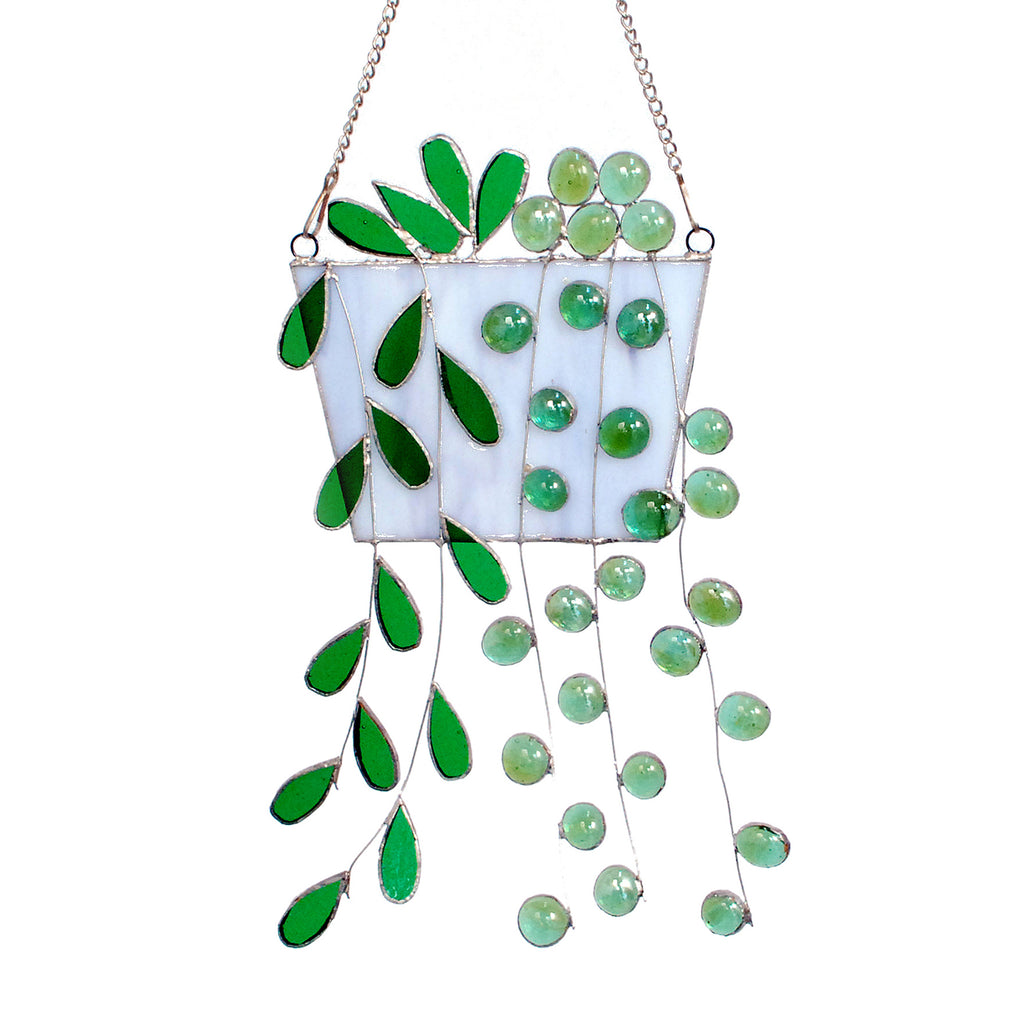 Stained Glass Window Hanging - Succulent Suncatcher Gifts
