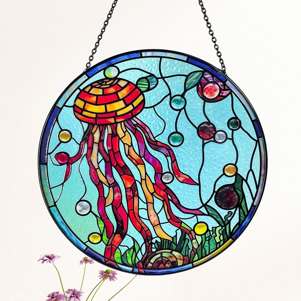 Jelly Fish Stained Glass Suncatcher/Window Hanging
CornerStoreUSDesign