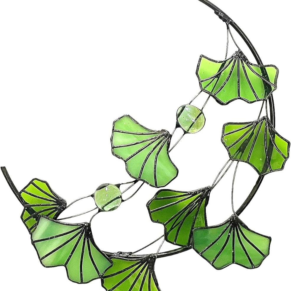 Blue Honeycomb Stained Glass Suncatcher