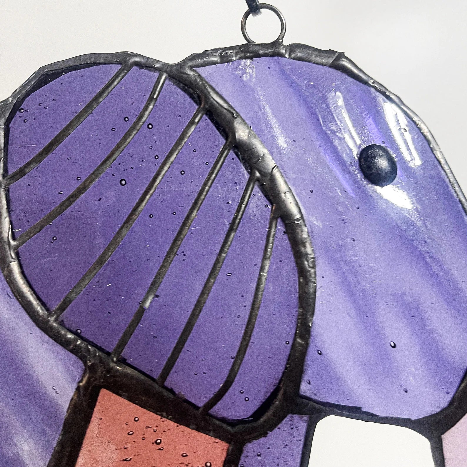 Cute Elephant Stained Glass Suncatcher for Window Hanging Decor Art Gift for Elephant Lovers Wall Hanging Ornament Christmas Gift for Mom
