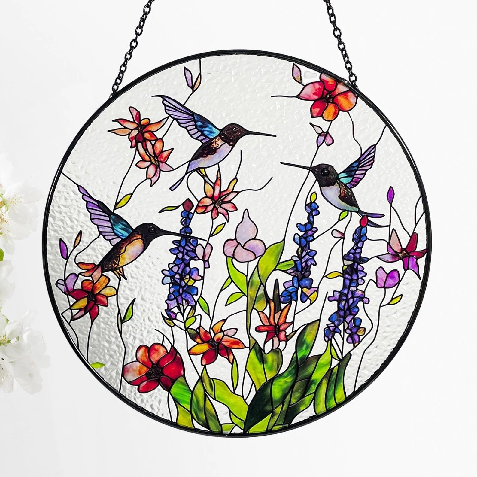 Stained Glass Flower suncatcher • window hanging • wall hanging • glass art hotsell • gift for her