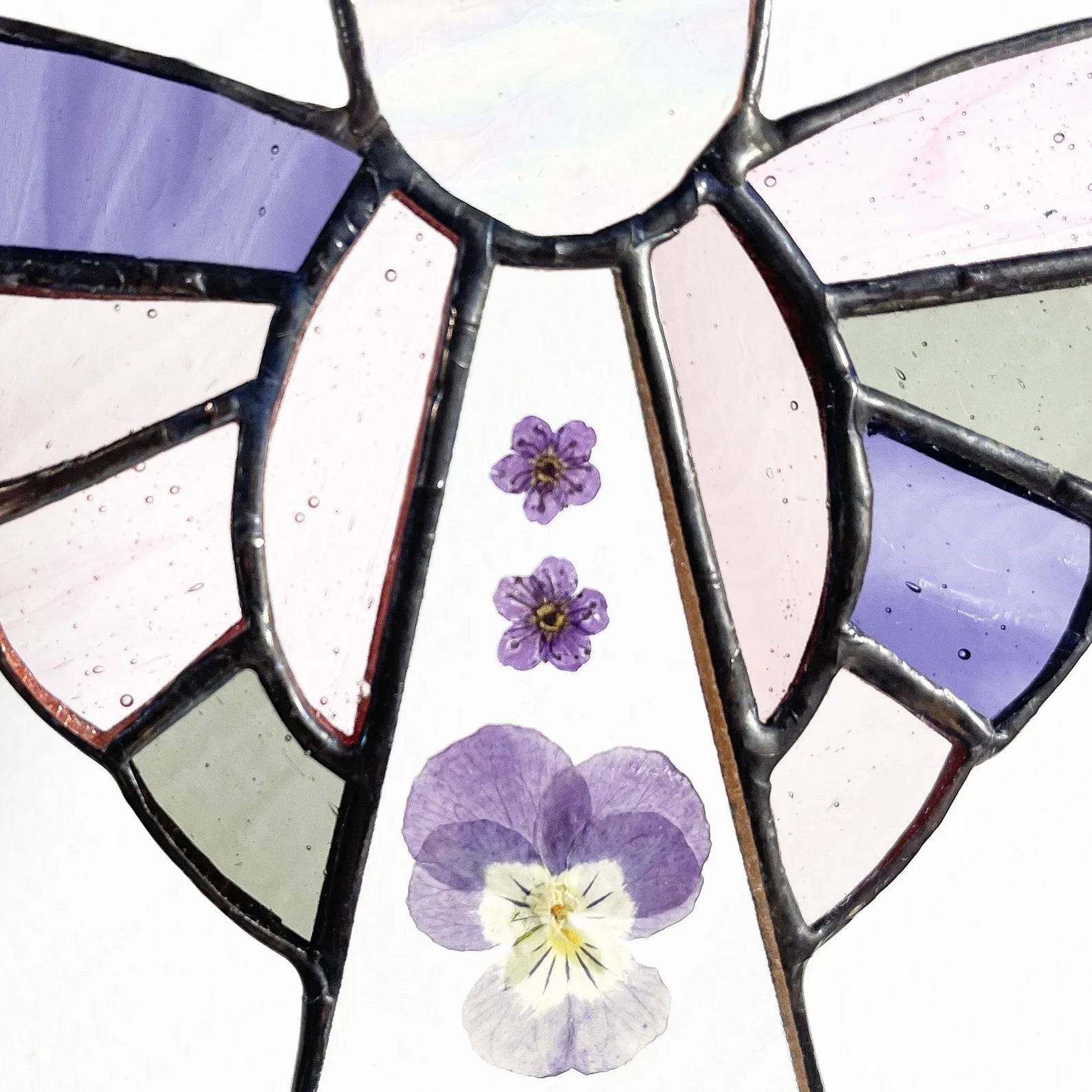 Angel Suncatcher Stained Glass Window Hanging 6.3inch - Pressed Flower Decorations for Window Wall Garden | Sun Catchers Capture The Sunshine Add Brilliance to Your Home,Angel Theme Gift