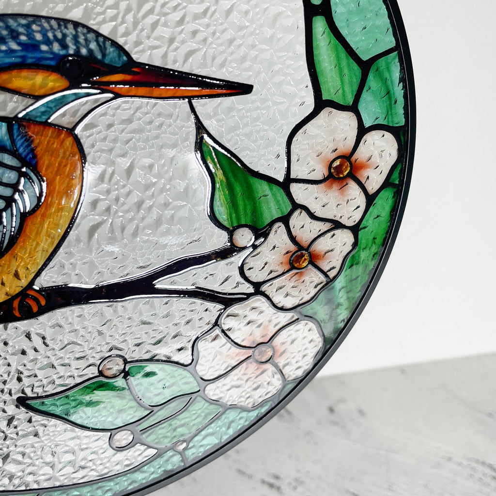 Kingfisher Bird Stained Glass Suncatcher, Gifts, Wall Art, Window Hanging, Indoor Decor, Sun Catcher