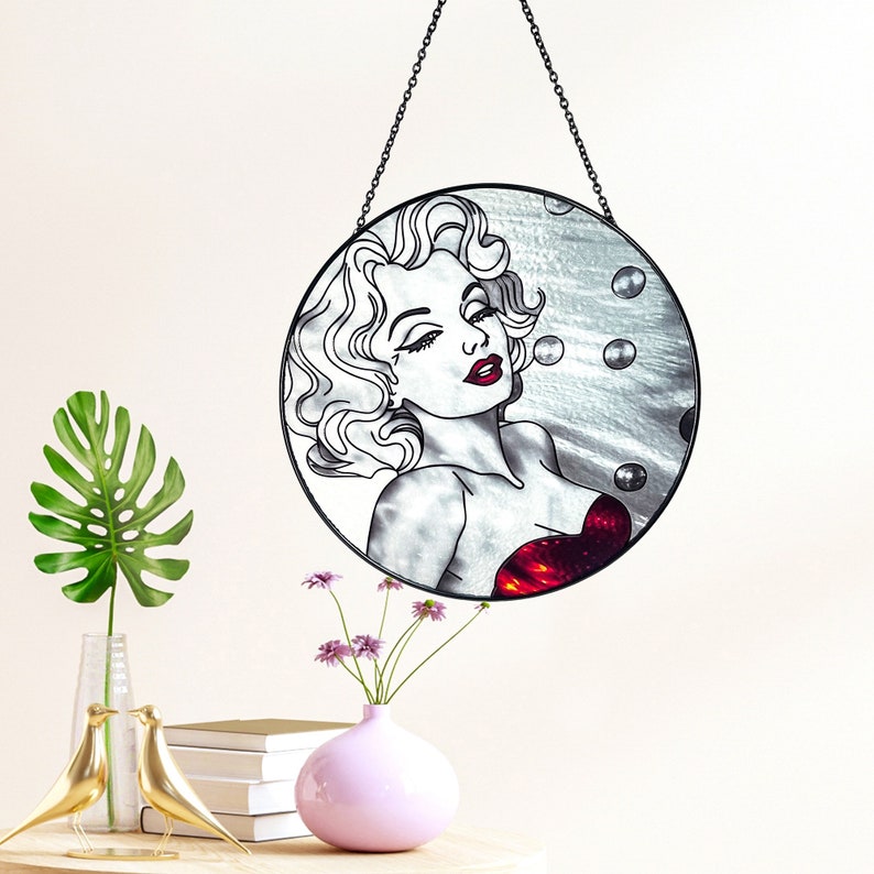 Marilyn Monroe Stained Glass Suncatcher/Window Hanging