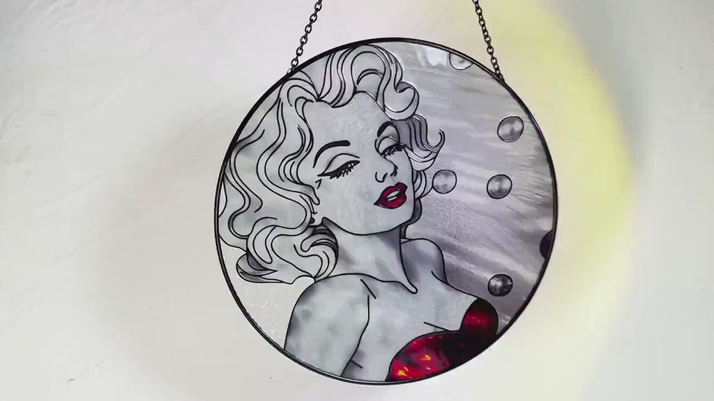 Marilyn Monroe Stained Glass Suncatcher/Window Hanging