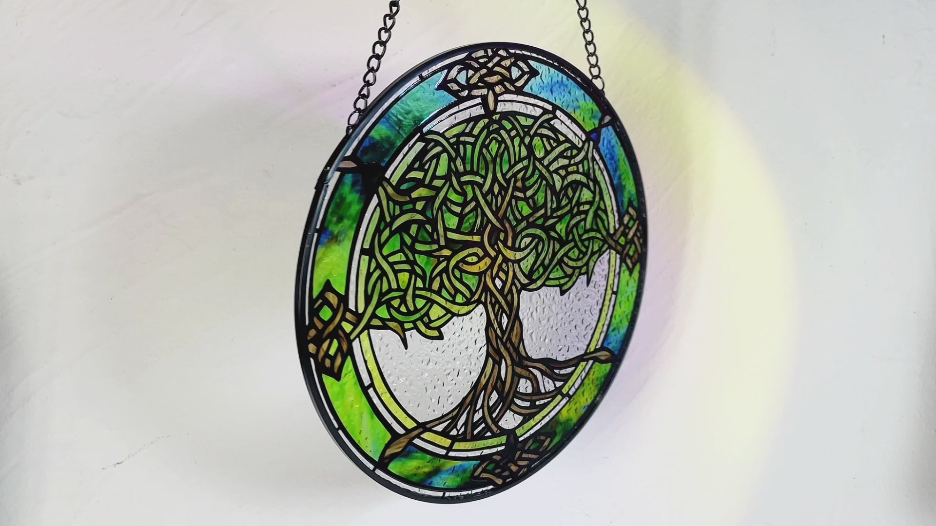 Tree of Life Stained Glass Suncatcher - Window Hanging Décor